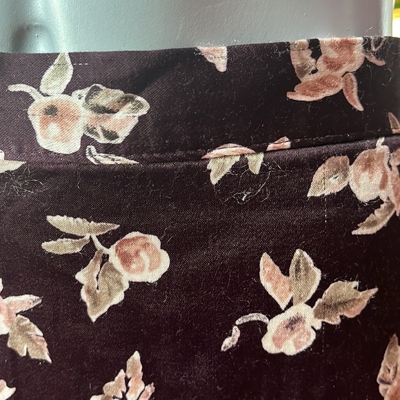 Vintage 60s / 70s Floral High Waist Silky Satin Maxi Skirt - Picture 3 of 6